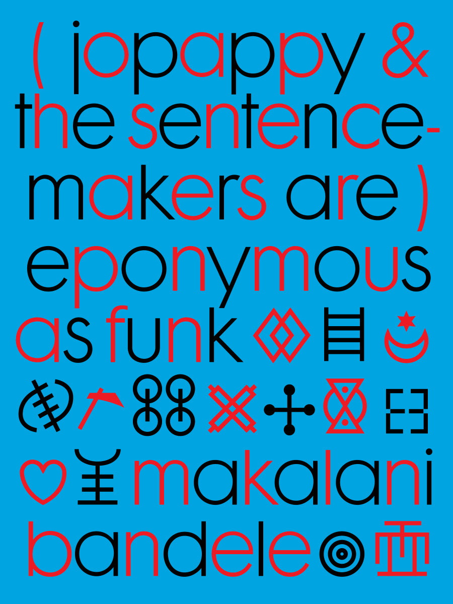 (Joappy & the Sentence-Makers are) Eponymous as Funk