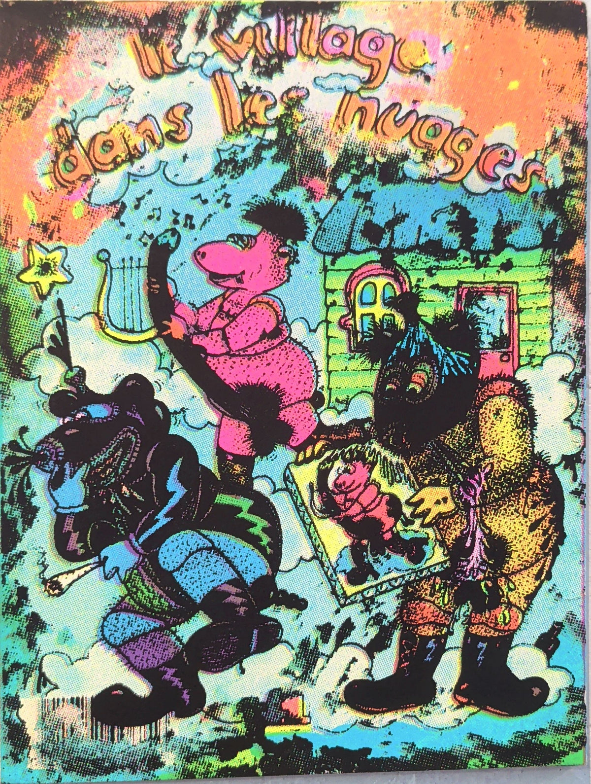 À colorier (le village dans les nugges)