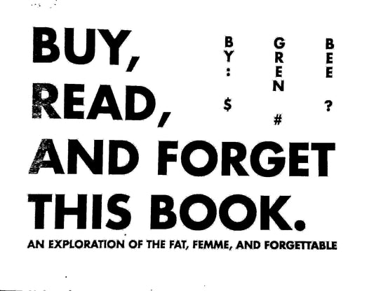 Buy, Read, And Forget This Book