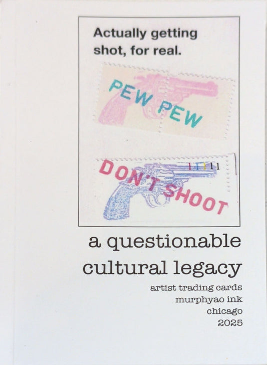 Actually Getting Shot, For Real: a questionable cultural legacy