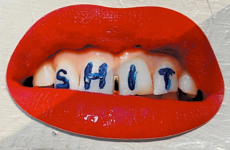 Shit teeth sticker