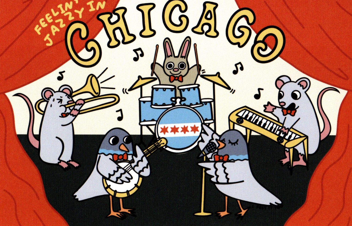 Feelin Jazzy In Chicago Postcard